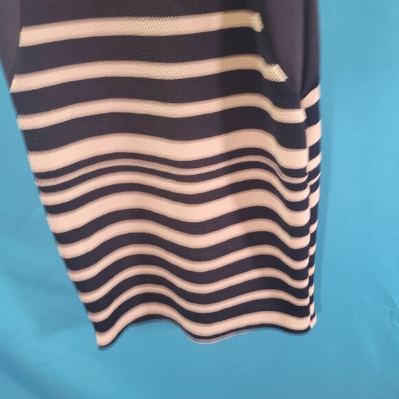 TMG New York Womens Black & White Striped Bodycon Dress Short Sleeve Size S - Picture 4 of 9